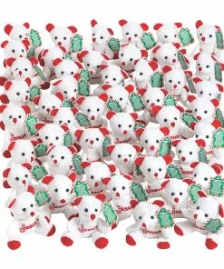 Best Pirce π Candy Cane Religious Stuffed Bears with Card - 48 Pc. π§¨
