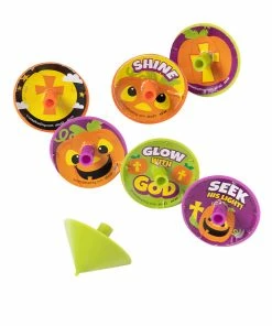 Promo β Christian Pumpkin Spin Tops - 144 Pc. π