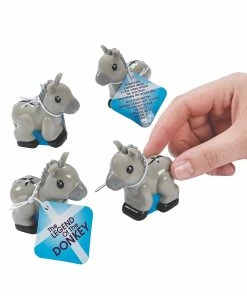 Cheap β€οΈ Donkey Pull-Back Toys with Card - 12 Pc. βοΈ