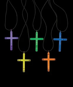Top 10 π Glow Stick Cross Necklaces - 50 Pc. π