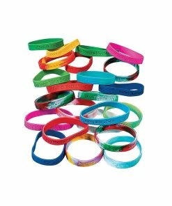 Discount βοΈ Holiday Religious Sayings Rubber Bracelet Mega Assortment - 100 Pc. π₯