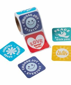 Best deal π Religious Simple Sayings Sticker Roll - 100 Pc. π